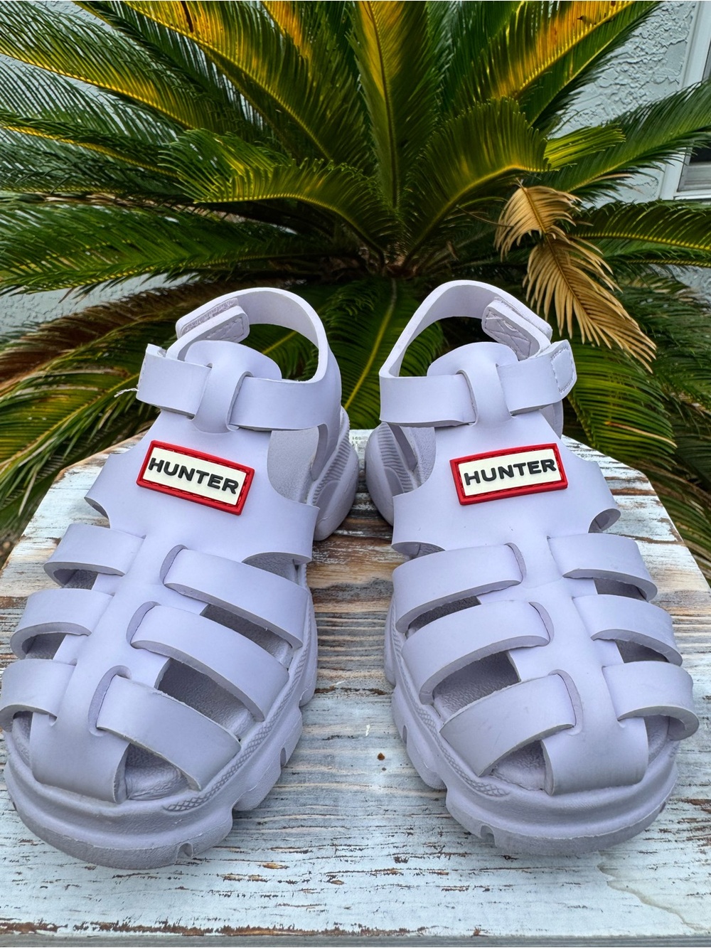 Hunter Kids Lilac Strappy Belize Sandals